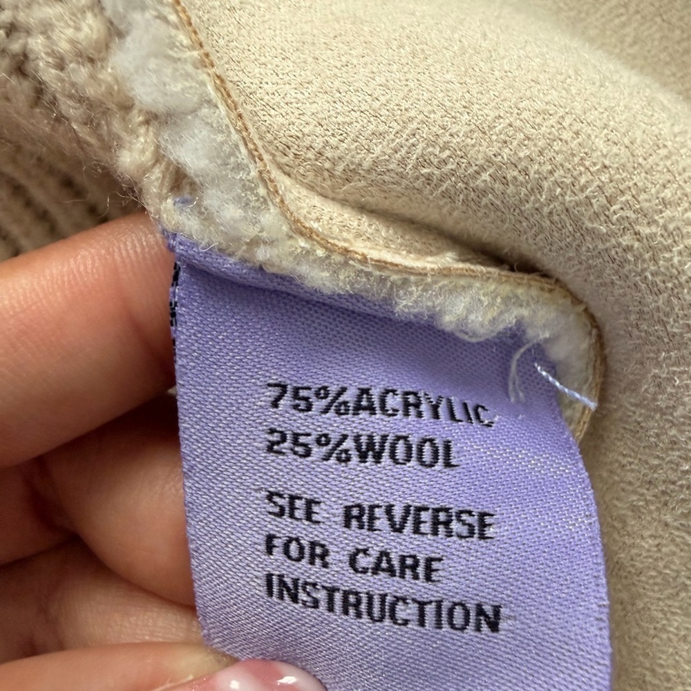 Michelle Nicole Wool Blend Cream Teddy Pea Coat XL - Picture 11 of 11